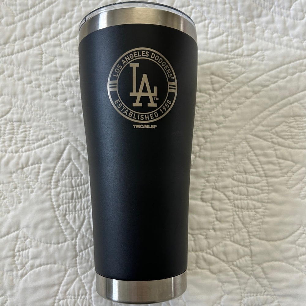La Los Angeles dodgers black stainless steel cup